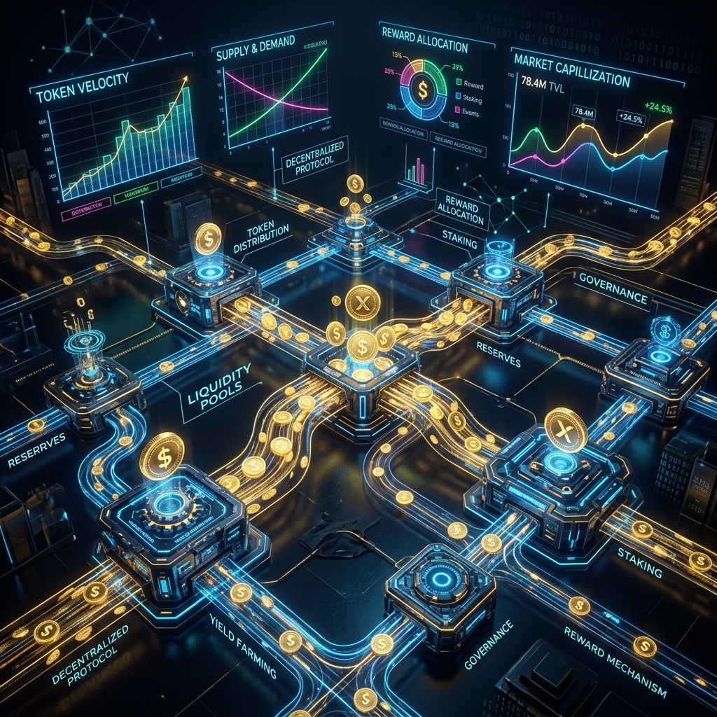 Abstract representation of smart tokenomics